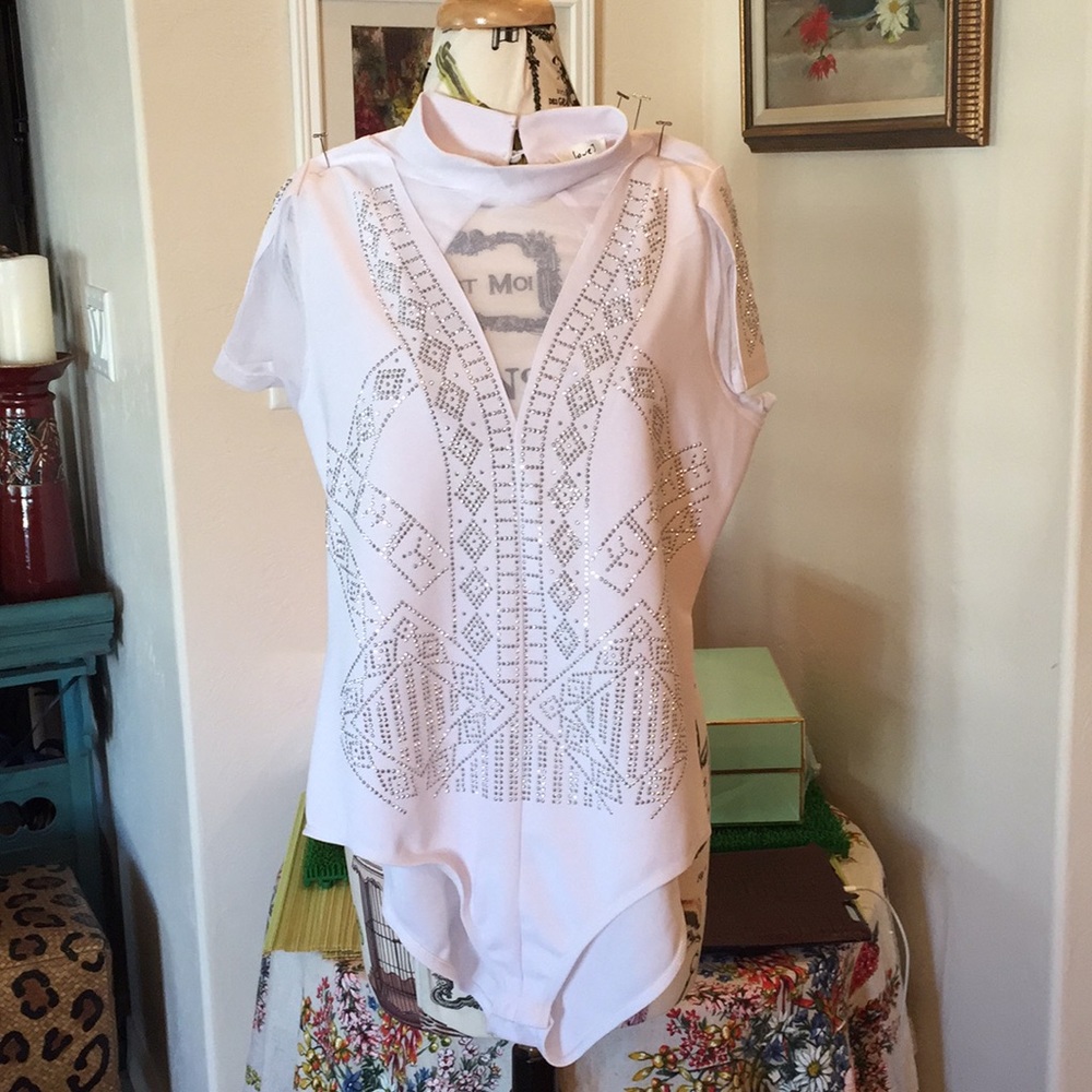 Love J White Bodysuit